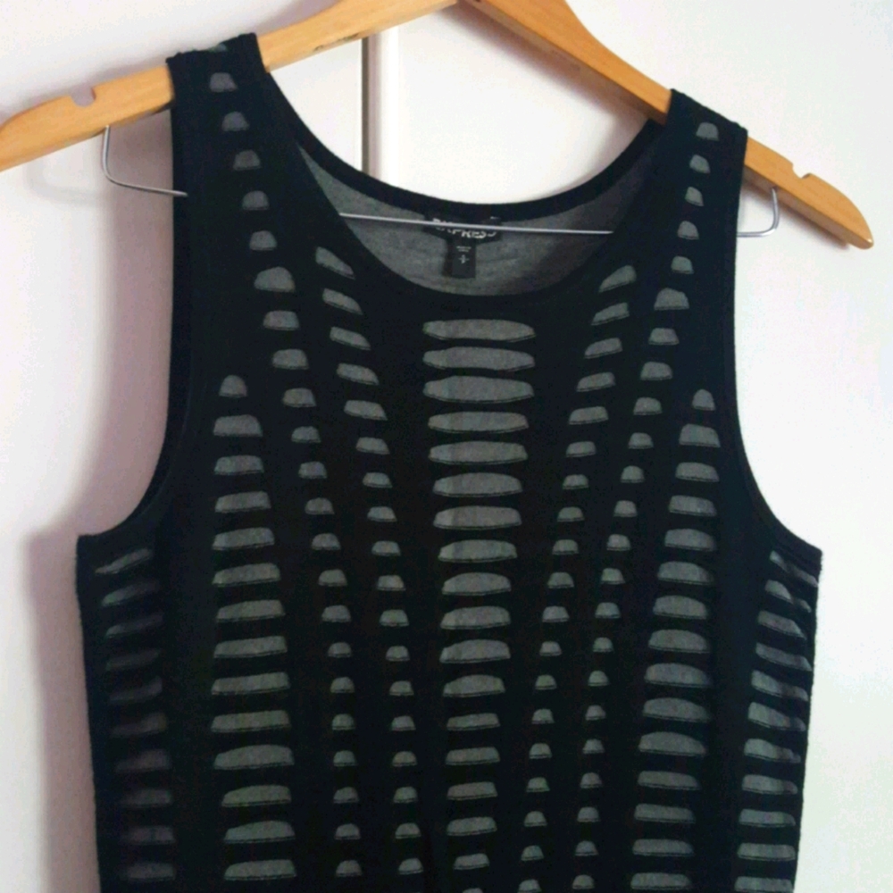 Express, Black / Gray, Soft Tank Dress - Picture 3 of 7